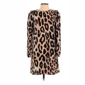 HM leopard dress with puffed sleeves